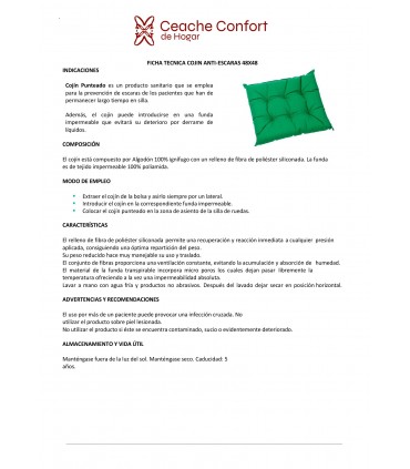 COJIN ANTIESCARAS PUNTEADO  48X48