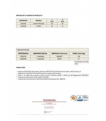 COJIN ANTIESCARAS PUNTEADO  48X48