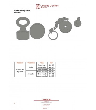 JUEGO IRON CLIP (3 CIERRES Y 1 LLAVE )
