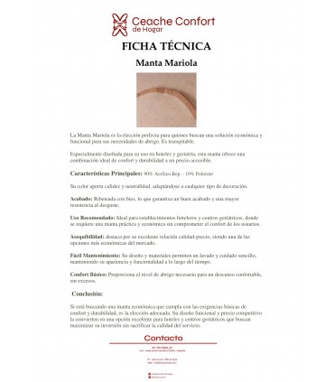 MANTA MARIOLA 200X240