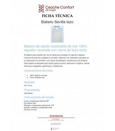 BABERO SEVILLA LAZOS 50X70