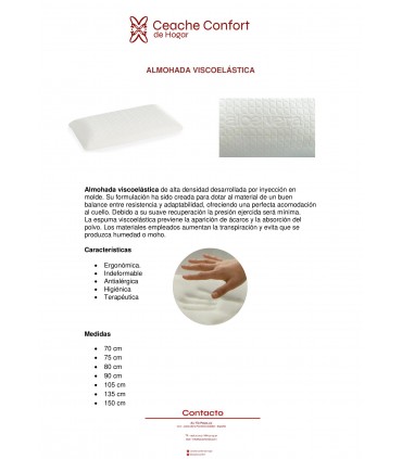 ALMOHADA VISCOELASTICA 70 CM