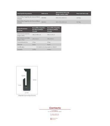 JUEGO 2 BARANDILLA 4 BARRAS PINTADA