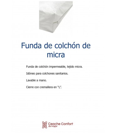 FUNDA DE COLCHON BLANCA PU MICROFIBRA 135X190X20 KAMPAOH
