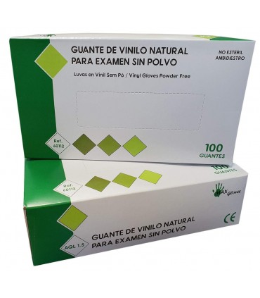 Guantes de Vinilo (estuche de 100)