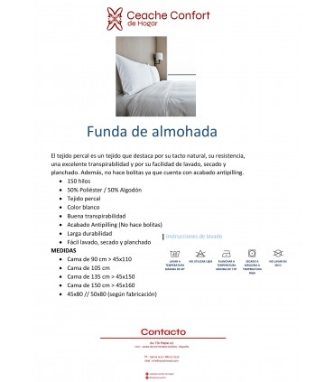 FUNDA DE ALMOHADA 45X110 50/50 ( 90 CM)