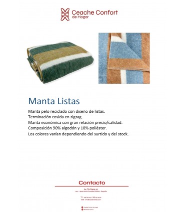 MANTA LISTA 140X200 CM