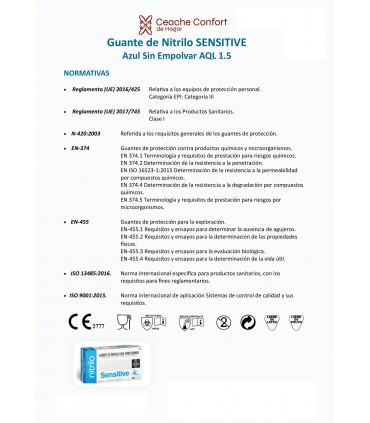 GUANTE NITRILO AZUL T/M 100 UND