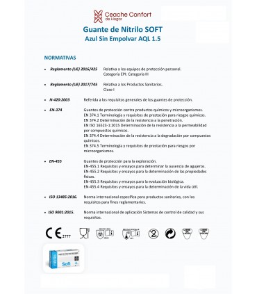 GUANTE NITRILO AZUL T/M 100 UND