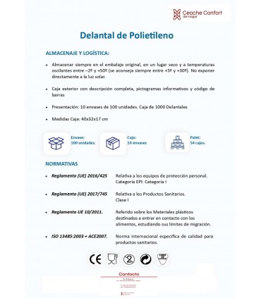DELANTAL POLIETILENO AZUL