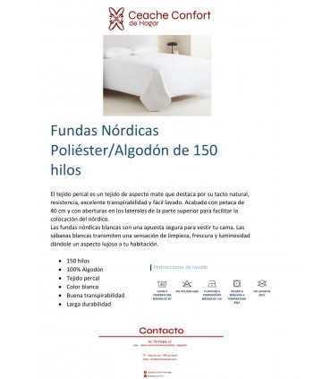 FUNDA NORDICA BLANCA 50/50 160X270