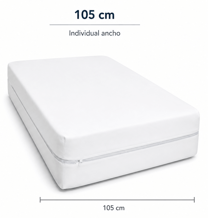 Funda de colchon transpirable microfibra 105 cm Funda de colchón transpirable microfibra 105 cm